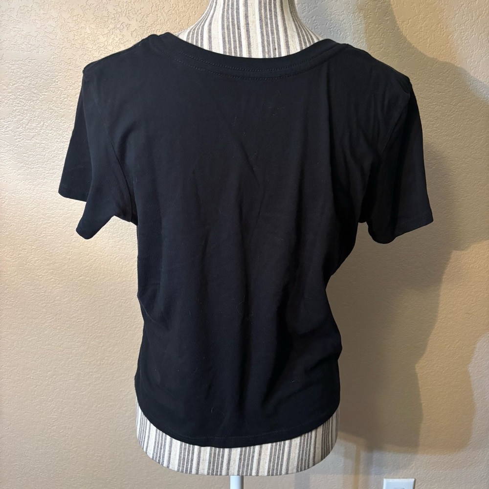 Back to the Future Tee XL Jrs Black Graphic Cropped Short Sleeves Marty McFly - Picture 5 of 11